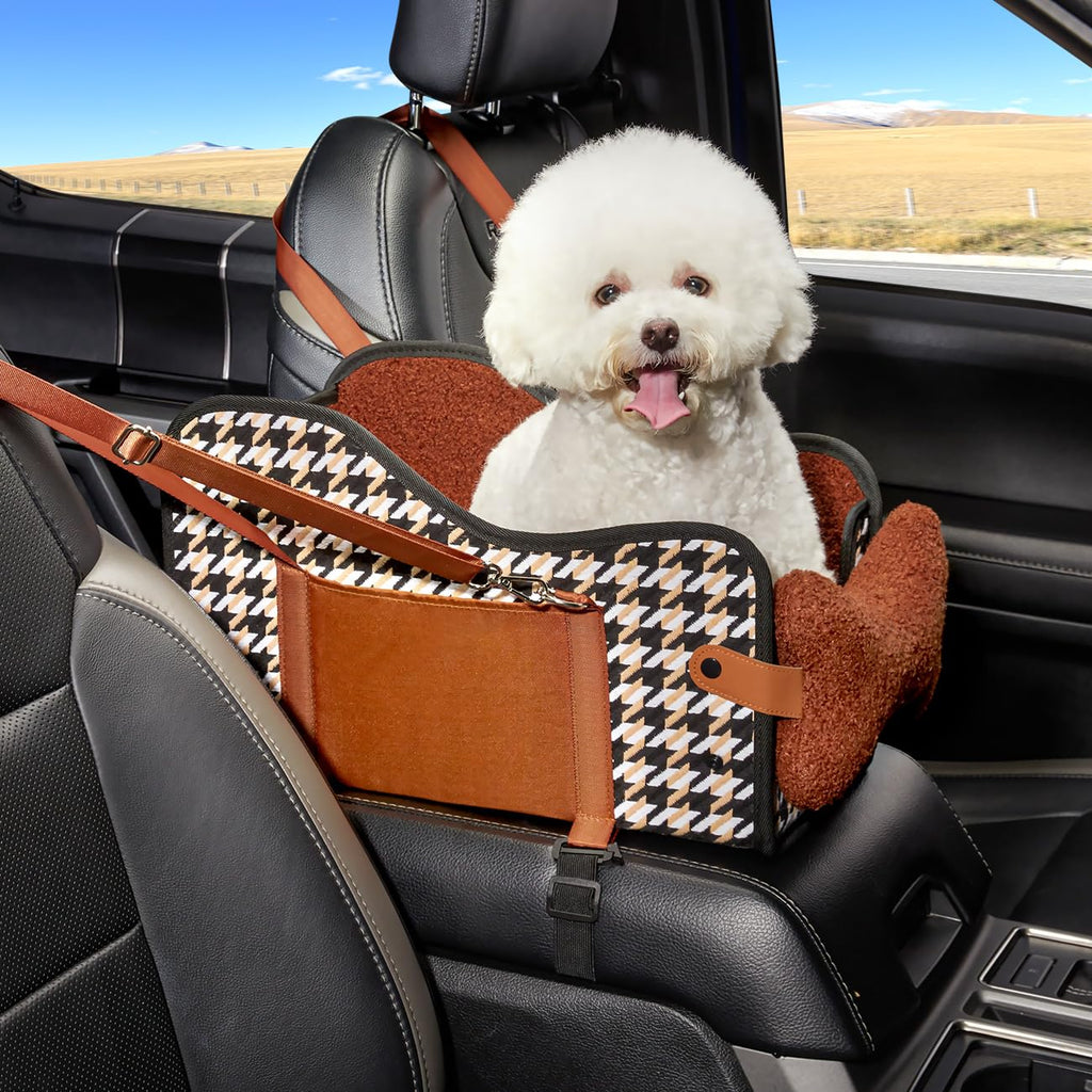 Premium Center Console Dog Car Seat Pet Puppy Car SeatMiddle Console Dog Car Seat for Small DogsCat Car Seat