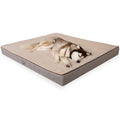 Orthopedic Dog Bed for Medium Dogs- Waterproof Ultra Soft Foam Pet Bed Mat Removable Washable Cover and Nonskid Bottom Beige