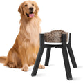 TIDANT Dog Bowl Stand for Medium & Large Dogs Adjustable Width Raised Dog Bowl for 7-10.6" Wide Bowls Elevated Dog Food & Water Bowls 11 inch Tall Single Dog Bowl Holder Black (Bowl Not Included)